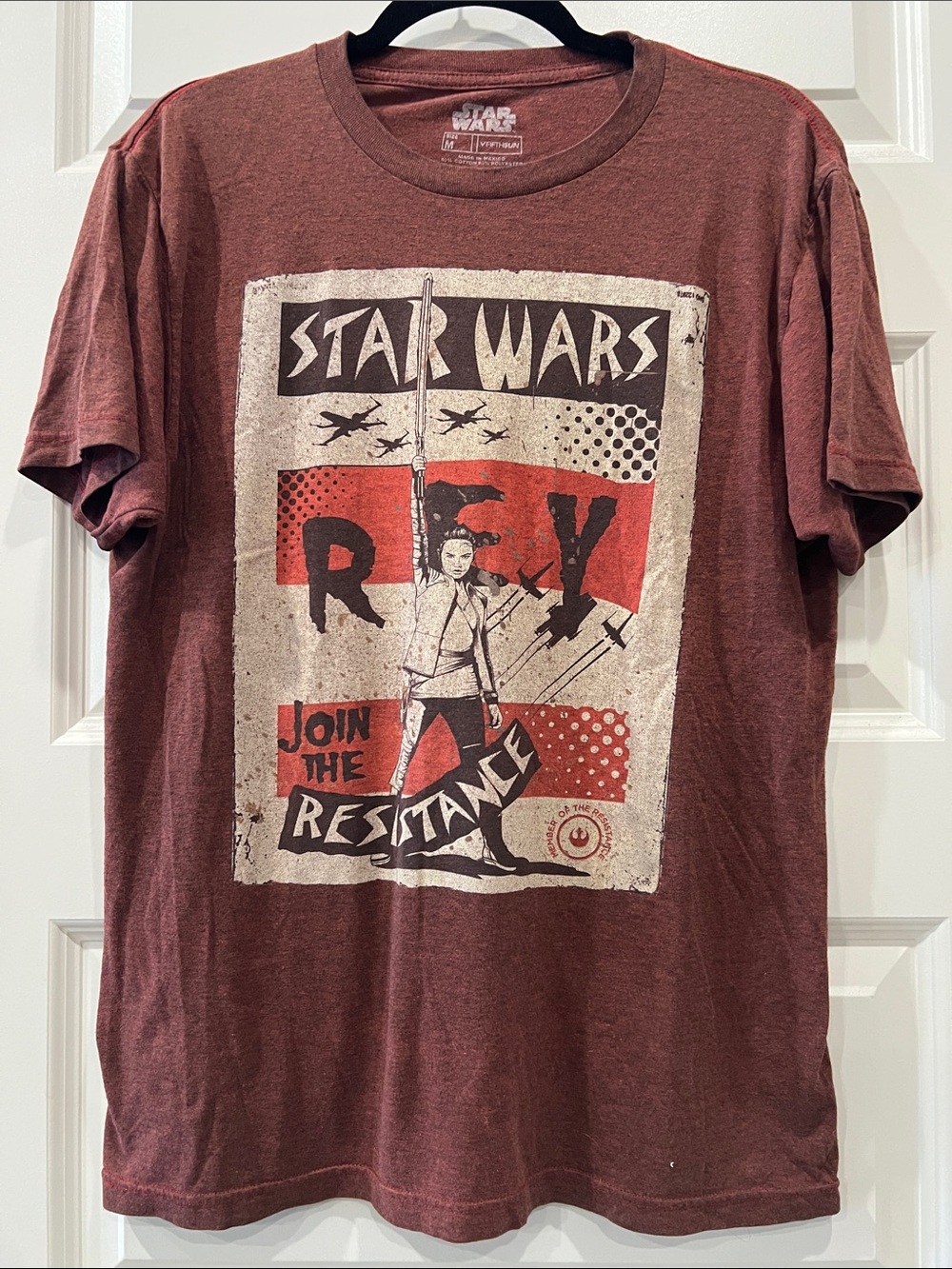 Star Wars Rey Graphic Tee - Men's Red Shirt Sz M